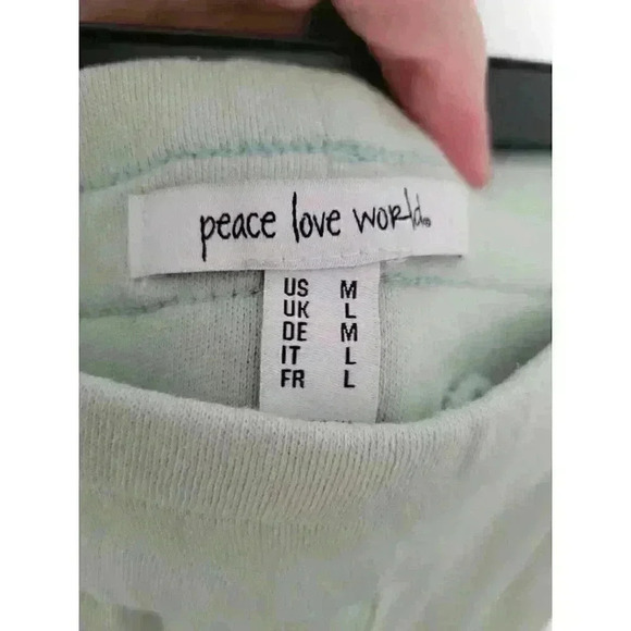 Peace Love World Womens Mint Green Slit Flared Pants Flat Front Pull-On Size M - Picture 6 of 6